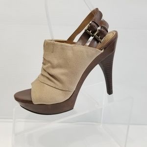 NEW Nine West Altan Brown Platform Sandal 7m